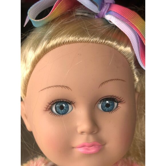 My Life As 18" Doll Girls Rainbow Outfit Glitter Jeans Pink Shoes JoJo Siwa - Picture 4 of 8